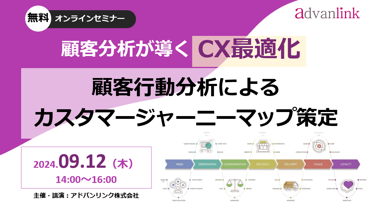 顧客分析が導くCX最適化~顧客行動分析によるカスタマージャーニーマップ策定~